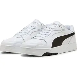 Puma RBD BREAK LOW Sneaker Uni 402586 03 weiss/schwarz, Schuhgröße: 37 EU - Sneaker für Freizeit und Sport, inspiriert von Basketball und Popkultur. Mit SoftFoam+ Einlegesohle für optimalen Komfort und stylischem Retro-Look.
