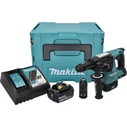 Makita DHR 243 RM1J Akku Bohrhammer 18 V mit Zubehör - Vielseitiger Akku-Kombihammer für Bohren und Meißeln, inklusive 4,0 Ah Akku und Ladegerät. Robuste Bauweise und bürstenloser Motor für lange Lebensdauer.