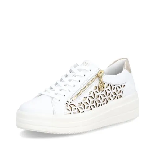Remonte Sneaker Weiß 41 EU – Modern & Bequem - Stylische Sneaker in Größe 41, aus hochwertigem Leder und Textil, mit praktischer Schnürung und Reißverschluss für einfachen Einstieg. Ideal für den Alltag.