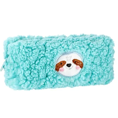 sarcia.eu Plüsch-Federtasche, blaues Säckchen Faultier