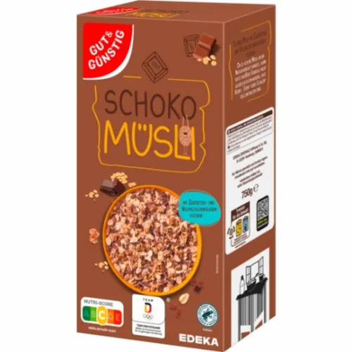 Gut & Günstig Schoko Müsli 750g Packung