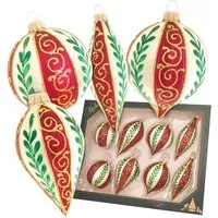 Krebs Glas Lauscha Weihnachtskugeln Lia mit Blätterranken Beige 7cm - Elegante Weihnachtskugeln aus Glas, die Ihrem Baum einen besonderen Glanz verleihen. Hochwertige Verarbeitung und stilvolle Formen schaffen eine festliche Atmosphäre. Sorgfältig verpackt für jahrelange Freude.