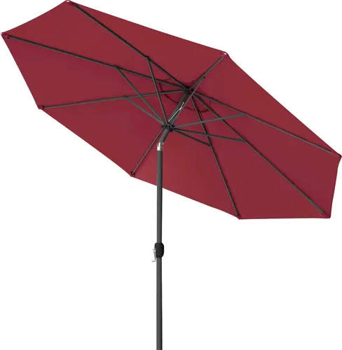 paramondo interpara Sonnenschirm 3,5 m rund, bordeaux, mit knickbarem Gestell und Kurbel - Der paramondo interpara Sonnenschirm bietet flexiblen Schatten auf Terrasse und Balkon. Mit praktischer Kurbel und Knickfunktion ist er ideal für jede Sonnenlage. Robustes Aluminium und pflegeleichte Bespannung garantieren Langlebigkeit.
