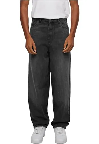 Urban Classics Herren Tb6398 Heavy Ounce Baggy Fit Jeans, Black Washed - Herren-Jeanshosen mit lässigem Loose Fit für maximalen Komfort und coolem Stonewashed-Finish, ideal für Streetwear-Enthusiasten.