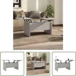 The Living Store Couchtisch Betongrau 80x50x42,5 cm