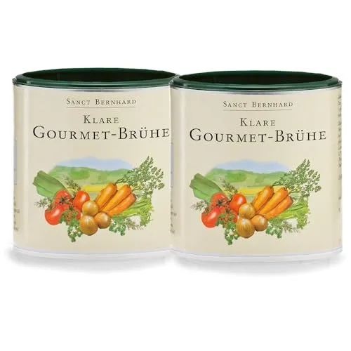 Sanct Bernhard Klare Gourmet-Brühe rein pflanzlich & ohne Geschmacksverstärker | 2x 340 g