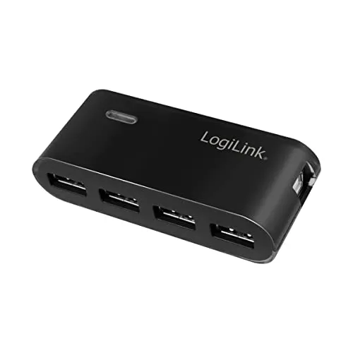 LogiLink UA0085 4-Port Hub USB 2 mit Netzteil,schwarz