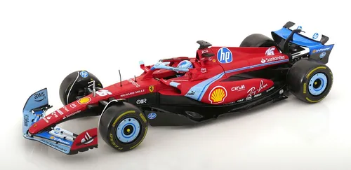 1:18 Bburago Ferrari SF-24 GP Miami Leclerc 2024 - Sonstige Verkehrsmodelle, detailgetreues Formel 1 Modell im Maßstab 1:18, perfekt für Sammler und Motorsportfans.