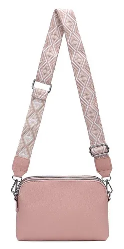 ITALYSHOP24 Schultertasche Damen Tasche Bodybag Umhängetasche Crossbody Brusttasche Handtasche, Crossover Muster Taschengurt Smartphone Geldtasche Abend Handy Clutch