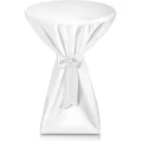 Beautissu Premium Stehtischhusse Ø 70cm Weiß in weiß von Beautissu