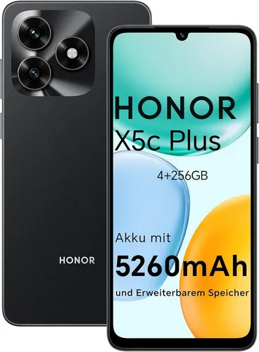 HONOR X5C PLUS 4+256GB DS 4G - Midnight Black - Handys & Smartphones mit 256GB Speicher und 4G Unterstützung, ideal für schnelles Surfen und viel Platz für Apps und Medien.