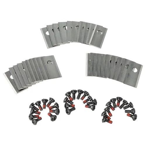 vhbw 30x Ersatz-Messer Ersatz für Kress KA0002, KA0001 für Rasenmäher - Ersatzklinge Silber, Edelstahl