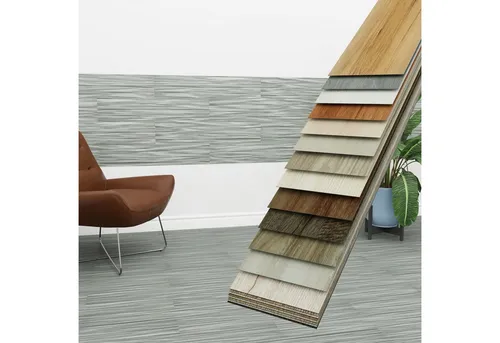 Hexim Vinylboden, Vinyldielen 0,97m² selbstklebend PVC Wandverkleidung Bodenbelag Holzoptik 91x15cm Paneele für Wand & Boden Holzdielen grau (7 Dielen Steel Greywood - 9101-3)