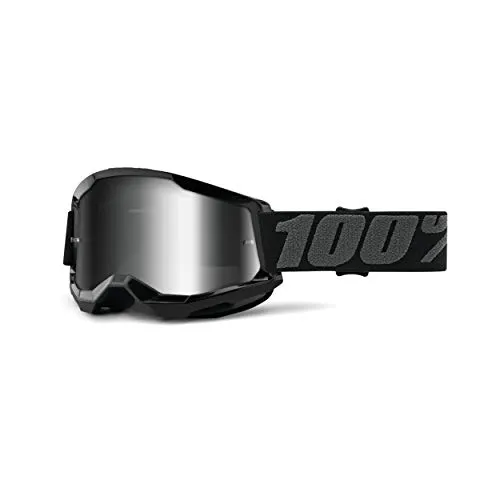 % Crossbrille Strata2 Schwarz Black Motocross Enduro Downhill MTB BMX DH 100