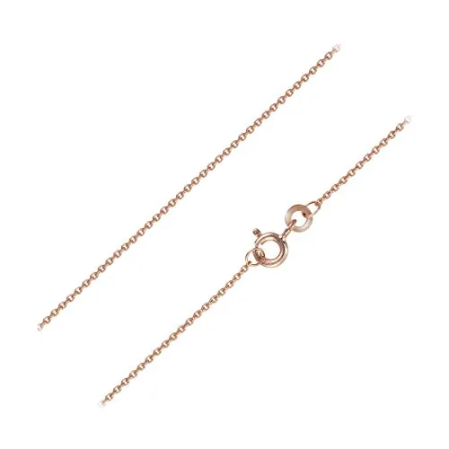 MATERIA Halskette Rosegold 333 Gold Kette - Edle Ankerkette aus 333 Roségold, gefertigt in Deutschland. Mit 50 cm Länge perfekt für jeden Anlass und geliefert in einer Schmuckschachtel – das ideale Geschenk für Damen.