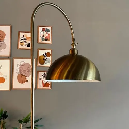 Bamyum Stehlampe Moderne Stehlampe aus Metall mit E27, verstellbarer Lampenschirm, ohne Leuchtmittel, E27, verstellbarer Lampenschirm, Stehluchte mit Ablage