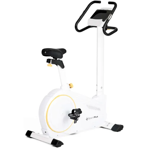 SportPlus Heimtrainer SP-HT-9600-W-iE - 17 kg Schwungmasse Crosstrainer - Fahrradergometer mit 24 Trainingsprogrammen, inklusive Watt Training und Handpulssensoren, ideal für effektives Heimtraining.