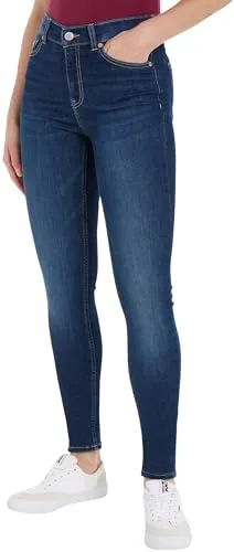 Produktbild Tommy Jeans Damen Jeans Hose Nora Skinny Fit, Blau (Denim Dark), 25W/34L