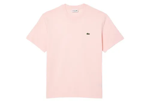 Lacoste Kurzarmshirt T-Shirt mit aufgesticktem Krokodil-Logo auf der Vorderseite