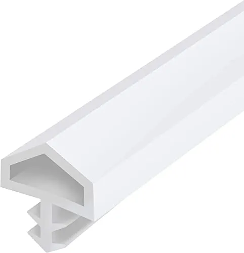 cyclingcolors Türdichtung Weiß flexibel gummi PVC TPE 10mm x 5.5mm Zimmertüren Zimmertürdichtung Antidehnungsfaden Haustürdichtung Türanschlagdichtung Fensterdichtung Gummidichtung (länge 2m)