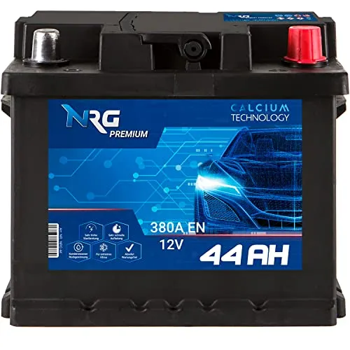 NRG Premium Autobatterie 12V 44Ah Starterbatterie 380A/EN statt 36Ah 40Ah 41Ah 43Ah 45Ah 46Ah wartungsfrei