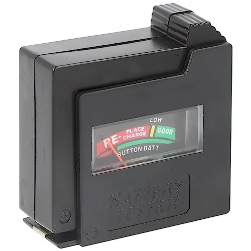 Universal Batterietester EnergyTest im Taschenformat - Batterientester für AAA, AA, C, D und 9V Block, kompaktes Design mit einfachem Display für klare Batteriestatusanzeige, ideal für den schnellen Einsatz zu Hause oder unterwegs.