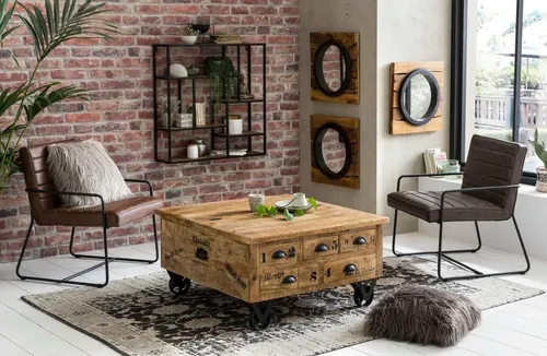 SIT-Möbel Rustic Couchtischtruhe 90 x 90 cm von SIT