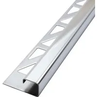 Dalsys Fliesenschiene Edelstahl Poliert 2m x 8mm Eckprofil Quadrat