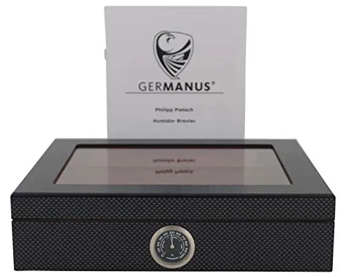GERMANUS Humidor Mensalla für 30 Zigarren, Carbon