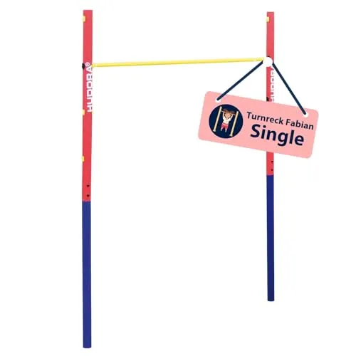 HUDORA Turnreck Fabian Standard/Pro - Höhenverstellbare Turnstange für Kinder & Erwachsene - Schaukeln: 4-fach höhenverstellbare Gymnastikstange bis 100kg, perfekt für Fitness und Turnen, robustes Design aus rostfreiem Edelstahl.