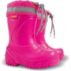 Demar Ultra Leichte Gummistiefel mit Lammfell, Rosa 22/23 - Gummistiefel für Kinder, gefüttert mit echtem Lammfell für optimale Wärme bis -30°C. Ultra leicht und rutschfest für sicheren Komfort beim Spielen im Winter.