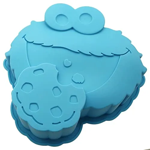 Backform Kruemelmonster Silikon | Kuchen | Gebäck | Backen | Dessert | Geburtstag | Sesamstrasse | hitzebeständig | lebensmittelecht | maximale Antihaftwirkung
