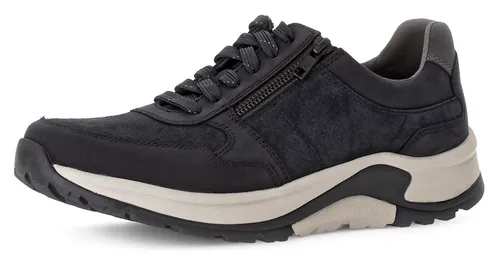 Gabor Rollingsoft Keilsneaker - Komfortschuh in Weite G 1/2 (weit) blau 40,5 EU - Sneaker mit rutschhemmender Laufsohle und herausnehmbarem OPTIFIT-Wechselfußbett für optimalen Komfort, ideal für den sportlichen Alltag.