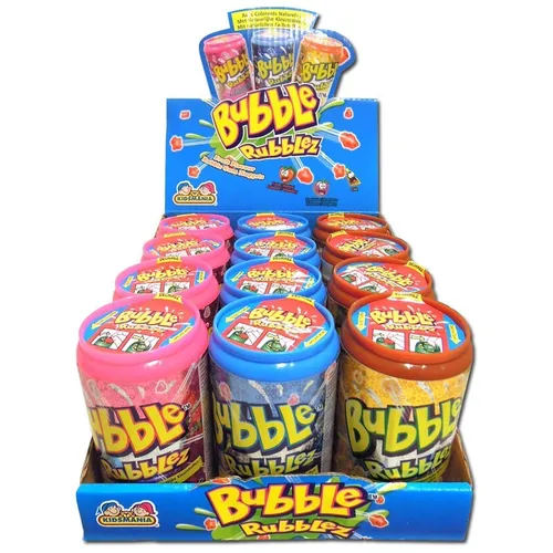  Bubble Rubblez, Kaugummigranulat, 12 Stück 18,74€/1kg in pink von Kidsmania