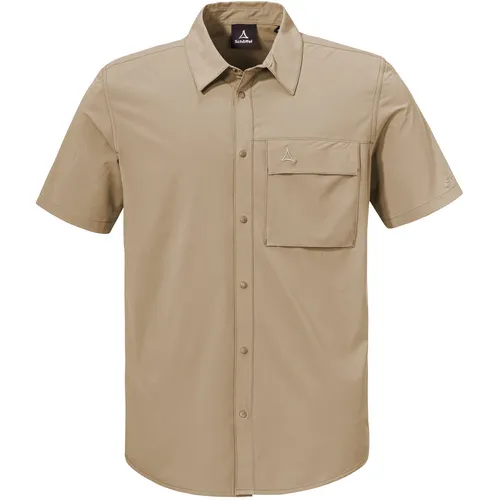 Schöffel Shirt Style Dooser Men beige (4705) Größe 48 - Bequemes Herren-Wanderhemd mit UV-Schutz (UPF 50+) und geruchshemmenden Eigenschaften. Ideal für aktive Tage in der Natur. Hoher Feuchtigkeitstransport und 4-Wege-Stretch für maximale Bewegungsfreiheit.
