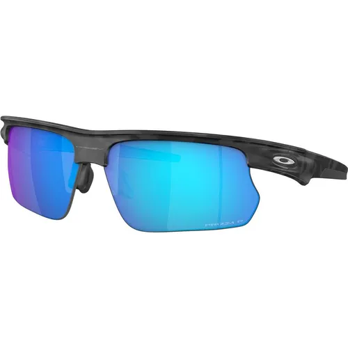 Oakley BiSphaera Matte Grey Camo - Prizm Sapphire Polarized - Sportbrille für Athleten, leichtes O Matter Material und rutschfeste Unobtanium-Nasenpads für optimalen Komfort. Ideal für Wettkampf und Alltag, mit Prizm-Gläsern für verbesserte Farben und Kontrast.