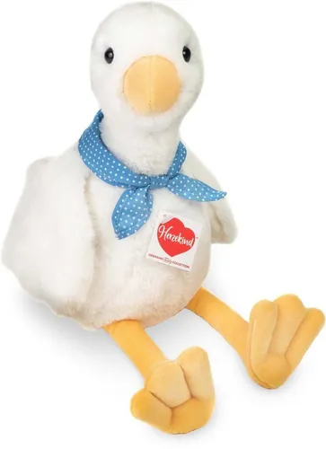 Teddy Hermann Ente Elisa 28 cm - Stofftier & Plüschtier, kuschelige Ente aus hochwertigem Plüsch, ideal für Kinder ab 0 Monaten, sicher und pflegeleicht waschbar bei 30 Grad.