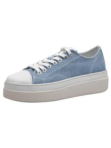 Tamaris Damen Sneaker Low Textil; Denim/blau; 36 EU