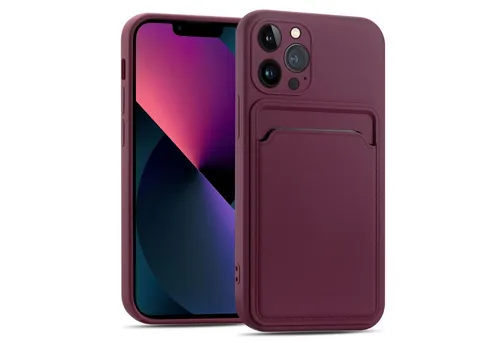 CoolGadget Handyhülle Card Case Handy Tasche für Apple iPhone 13 Pro 6,1 Zoll, Silikon Schutzhülle mit Kartenfach für iPhone 13 Pro Hülle