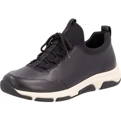 Remonte Slipper echtes Leder schwarz 43 EU - Sneaker aus echtem Leder, sportlich und pflegeleicht, ideal für den Alltag mit herausnehmbarer Innensohle für individuelle Einlagen.
