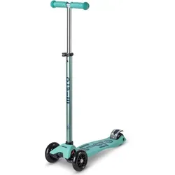 Micro Scooter Maxi Micro Deluxe Eco Mint - Roller / Kickboards mit funkelnden LED-Rädern für mehr Sicherheit und Sichtbarkeit im Dunkeln. Ideal für Schulwege und Stadtbummel, belastbar bis 70kg und mit rutschfestem Trittbrett.