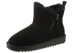 ara Damen Alaska Stiefelette, SCHWARZ, 36 EU - Wanderschuhe aus hochwertigem Wildleder, mit flachem Absatz für höchsten Tragekomfort bei jedem Schritt.