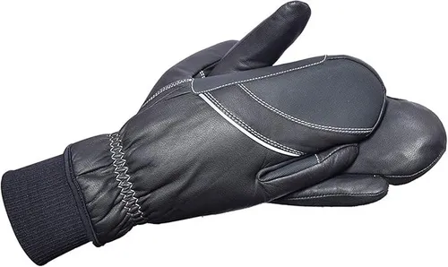 Riders Trend Unisex Winter Reithandschuhe Fäustlinge Futter Leder Warm, L 10 cm