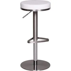 Wohnling Barhocker WL1.294 - Drehbar und Höhenverstellbar - Hocker mit 360° Drehfunktion und stufenloser Höhenverstellung von 57-82 cm. Strapazierfähige Kunstlederoberfläche und verchromtes Edelstahlgestell bieten Komfort und Stabilität.