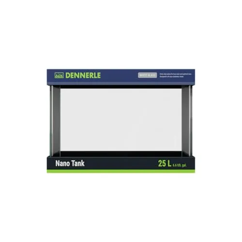DENNERLE Aquarium Nano Tank White Glass - Premium Nano Tank aus farbneutralem Weißglas mit abgerundeten Panoramaecken. Ideal für anspruchsvolle Aquaristik und detailreiche Aquascapes, sorgt für eine unverfälschte Sicht auf Ihre Unterwasserwelt.