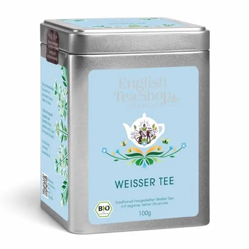 ETS - Weißer Tee BIO | lieblich, besonders eleganter loser Tee | mild blumig mit sanfter Zitrusnote - 100g Dose