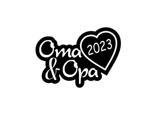  Plott Aufkleber Oma & Opa 2023 Sticker Familie Autoaufkleber Tuning Decal 1 x