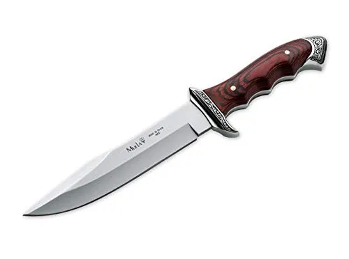 Muela 21833 Venecia Fahrtenmesser, Braun, M - Taschenmesser mit feststehender Klinge aus I-42 Stahl und elegantem Pakkaholzgriff, ideal für Outdoor-Abenteuer und vielseitige Anwendungen.
