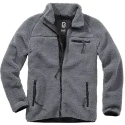 Brandit Teddyfleece Jacke, schwarz-grau, Größe L - Funktionsjacke aus hochflorigem, warmem Teddy-Fleece mit hoher Wärmeleistung und atmungsaktivem Innenfutter, perfekt für kalte Tage.