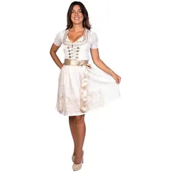 Trachtl Dirndl Beatrice in Weiss/Gold in gold von Trachtl